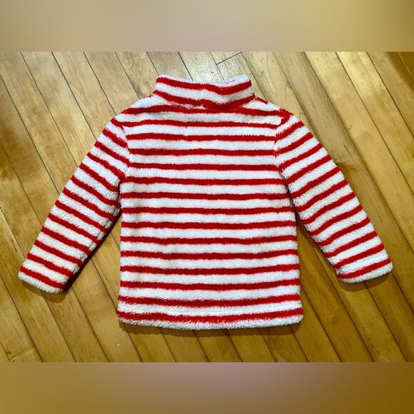 Mini Boden Striped Mock Turtleneck Fleece - Picture 5 of 5